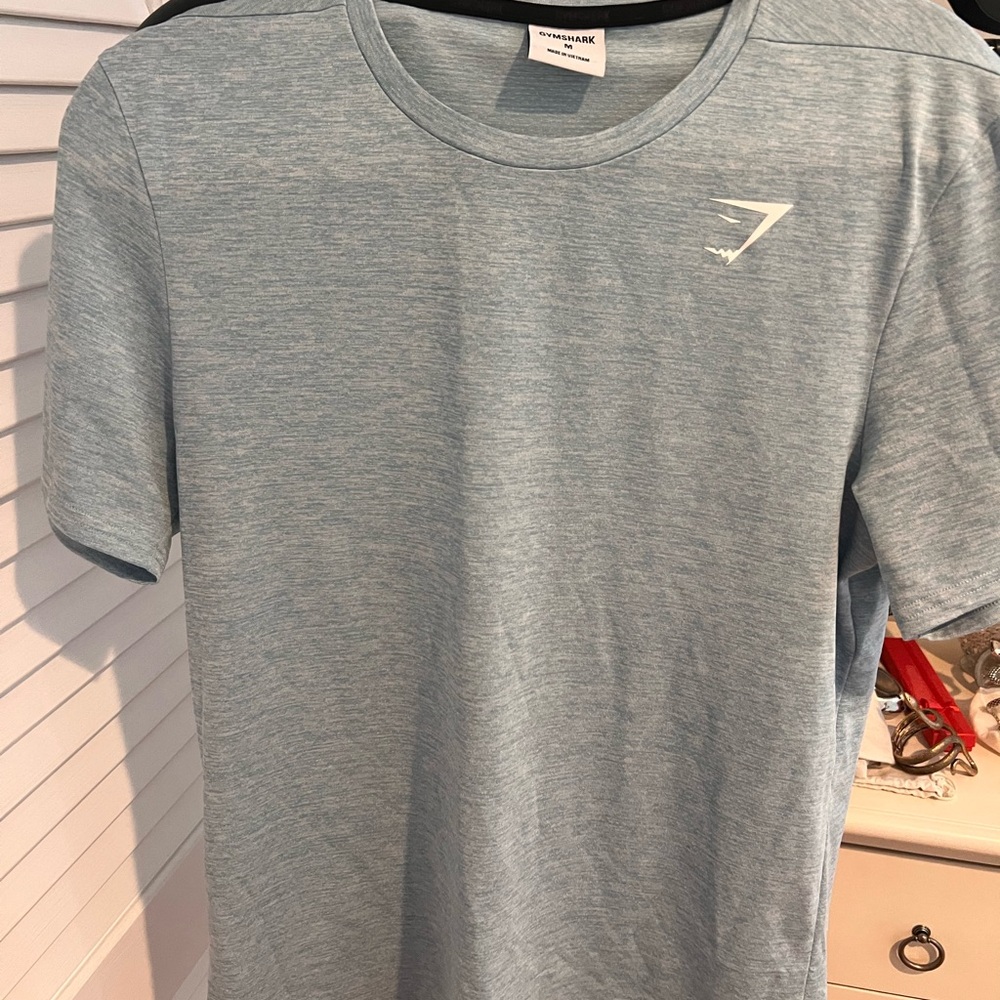 Gymshark Men's Light Blue Short Sleeve Tee